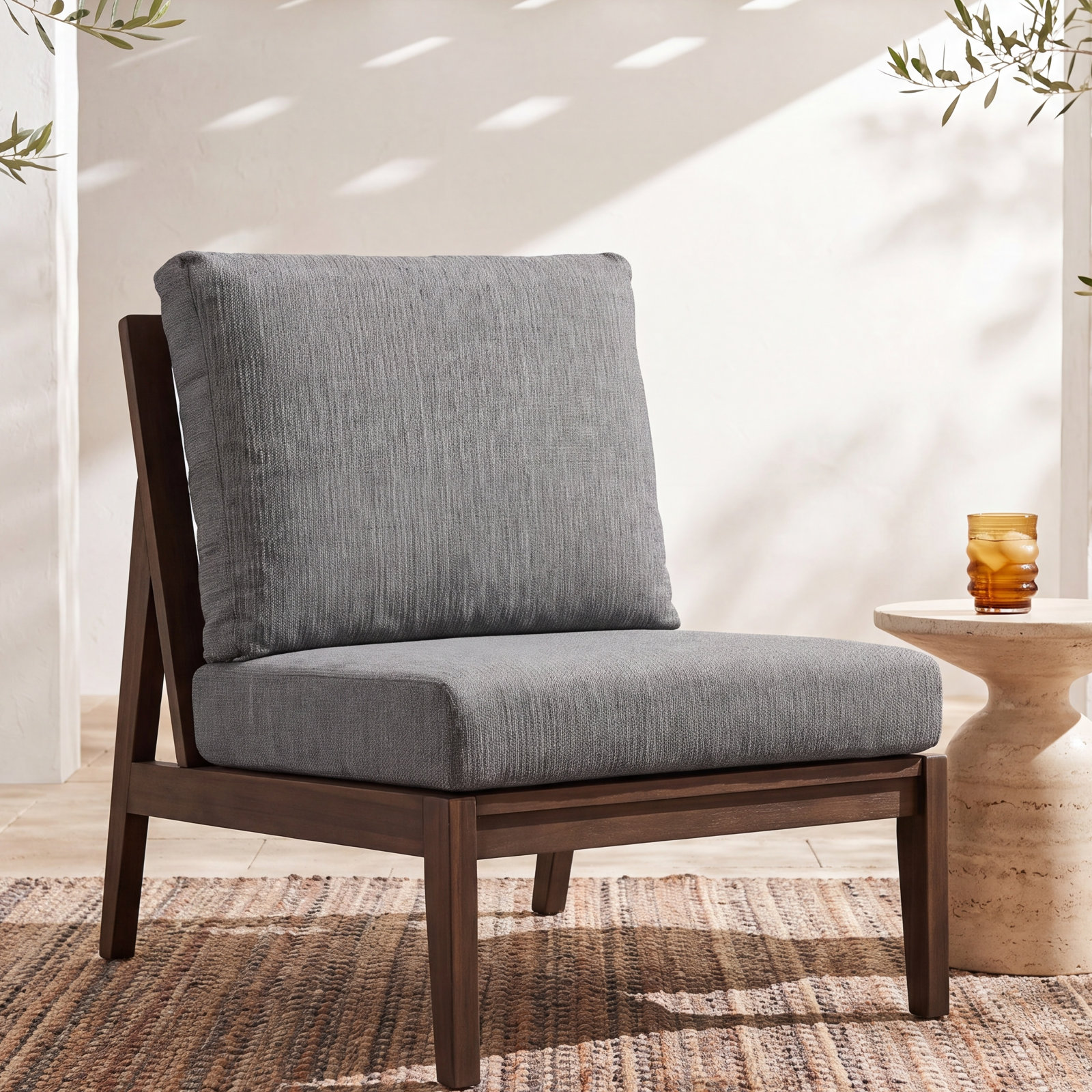 Barbro 23" Seat and Back Cushion, Gray