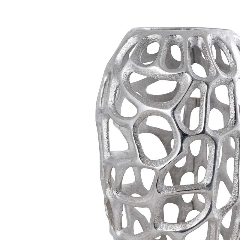 Codera Metal Floor Vase, Nickel, 44cm H  x 18cm W  x 18cm D