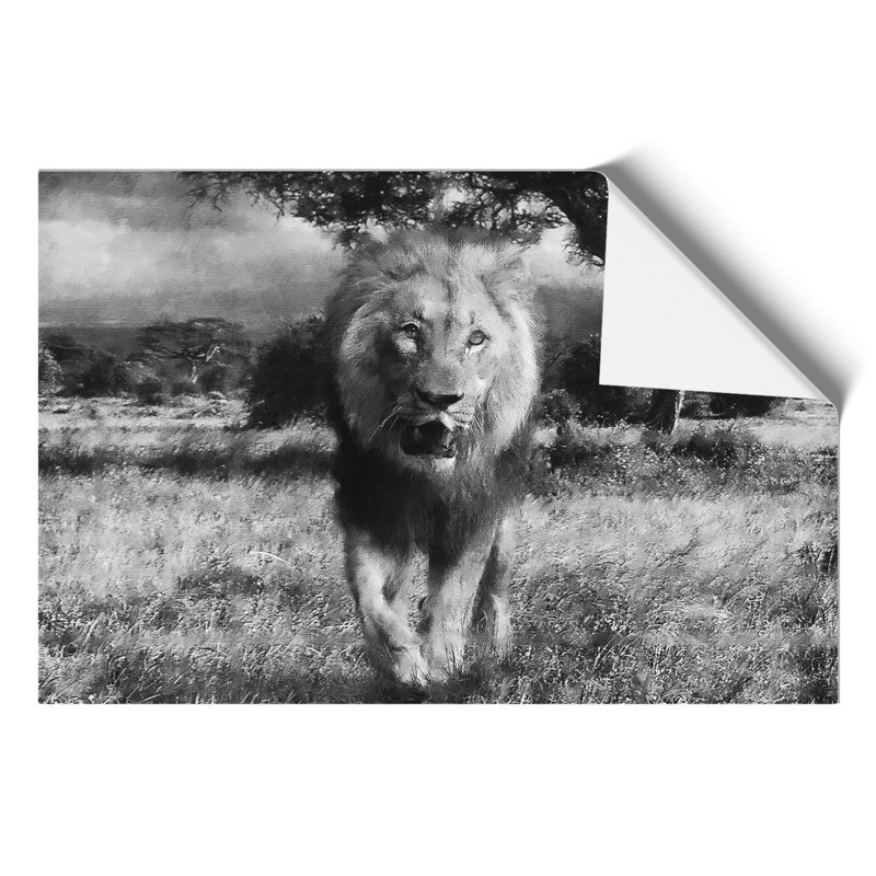 Lion Painting - Frameless Print, 21cm H x 30cm W x 0.1cm D