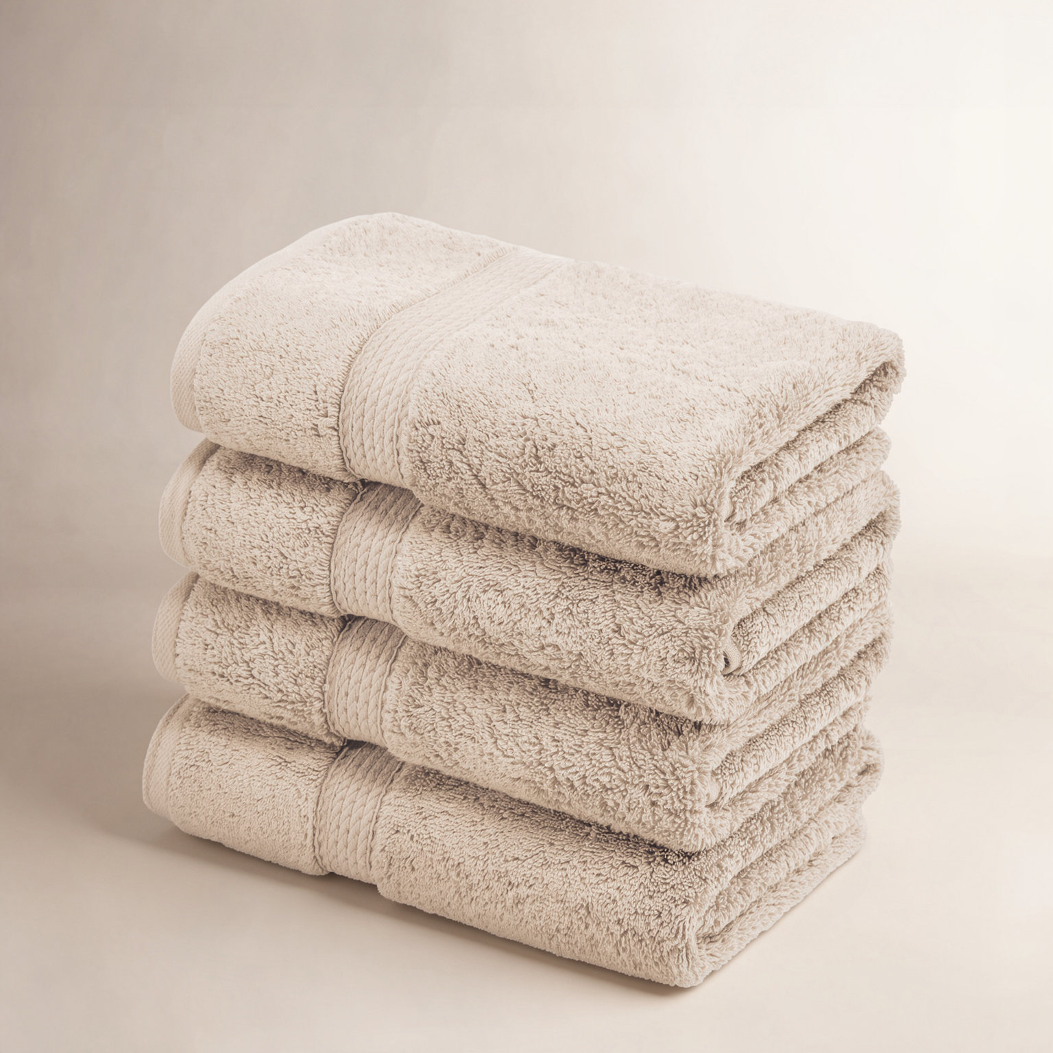 Egyptian Cotton Hand Towels, Stone