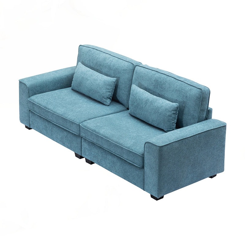 Canapé moderne en tissu avec coussins moelleux