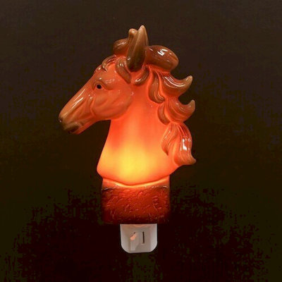 Veilleuse brune en forme de cheval