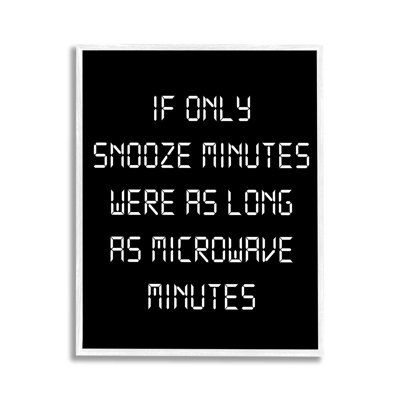 Snooze Vs Microwave Minutes Giclee Art by Lil' Rue