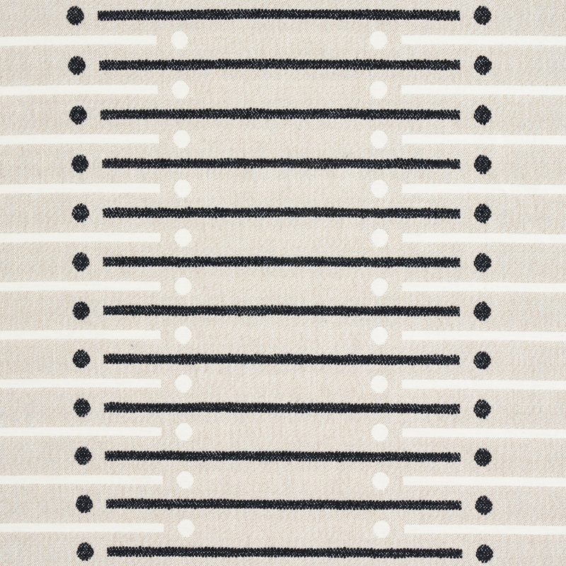Serapo Rustic Weave Fabric, Carbon/Ivory