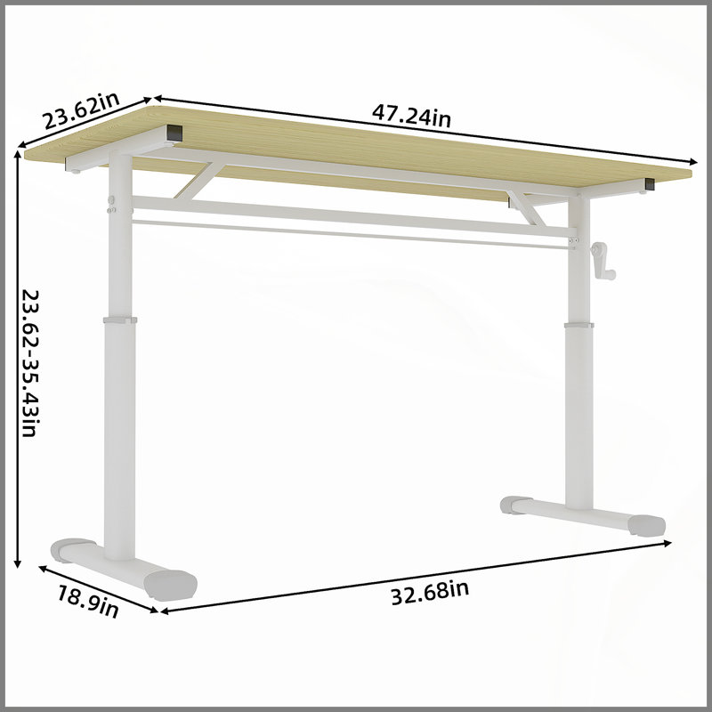 Bureau d'étude réglable pour enfants et adultes à hauteur réglable, bureau polyvalent pour la maison / le bureau, design compact et polyvalent