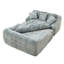 Chaise longue d'intérieur surdimensionnée et comprimée avec coussins décoratifs et accoudoirs, canapé-lit rembourré en chenille-856688268