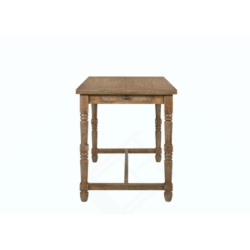 Table à hauteur de comptoir avec tiroirs de rangement, parfaite pour les cuisines modernes et rustiques