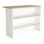 Kitchen Island with Two-Tier Storage Shelf and Ample Workstation, White / Light Pine