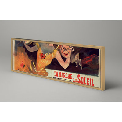 "La Bodinière", théâtre français des années 1890, affiche rétro encadrée sur toile