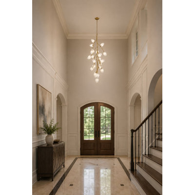 Eclectic 22 Light Gold Branch Chandelier