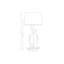 32" Polished Inner Horn Table Lamp - Cream Base