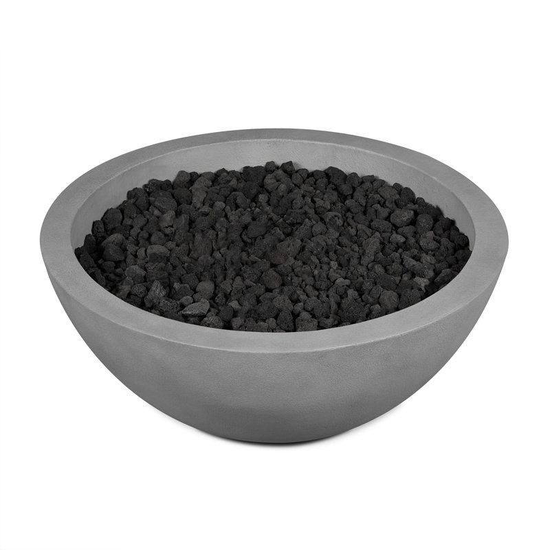 Eldora Round Concrete Fire Pit by Jensen Co, 14" H x 38" W x 38" D, Propane, Shade