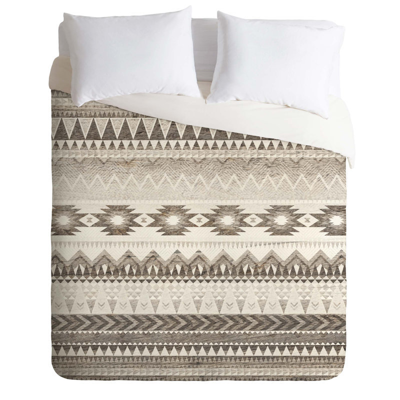 Iveta Abolina Rustic Geometric Shapes Duvet Cover, Queen Duvet Cover