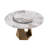 53" Round Table In White Sintered Stone, Metal Base, 6, 23.62" Turntable, Easy To Keep Clean With Stone Surface & 6 Capacity, Rotating Disk, Stable And Impervious Liquids Desk