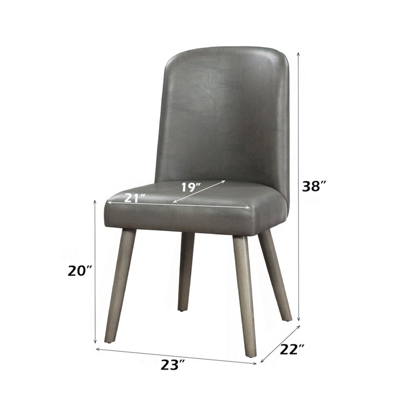 Ensemble de 2 chaises d'appoint en polyuréthane avec siège et dossier rembourrés
