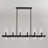 47 Inch 12-Light Modern Farmhouse Linear Chandelier with Clear Glass Shades-2051837345