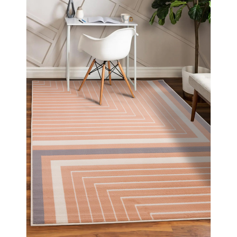 Tapis crème / bleu Fresno, Rectangle 7 pi 9 po x 10 pi 6 po