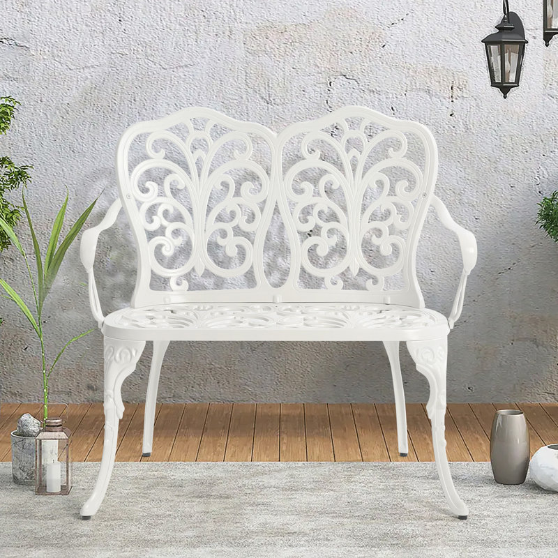 Banc de jardin en métal et aluminium