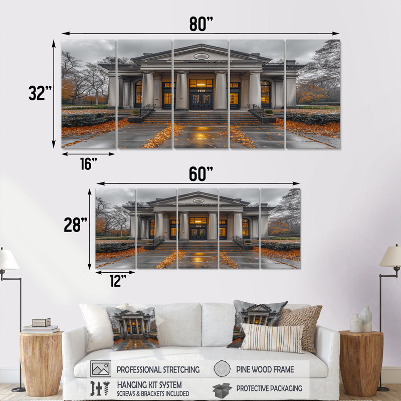 Geter - Banks, ensemble d'art sur toile, H 32 po x l 80 po