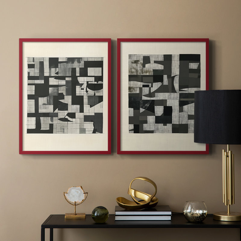 Série ABSTRACT DCCDXC - reproduction encadrée de qualité supérieure - prête à être accrochée - aucun clou requis - aucun clou requis