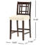 2 chaises de hauteur comptoir avec coussin de 5 cm - Chaise beige (2)