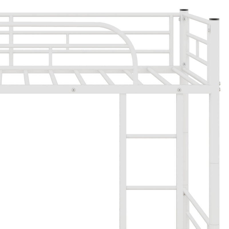 Esliabeth Twin Over Twin Metal Bunk Bed, White