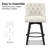 Counter Stool,360 Free Swivel Upholstered Bar Stool With Back-Set Of 2-1846718791-1846718842