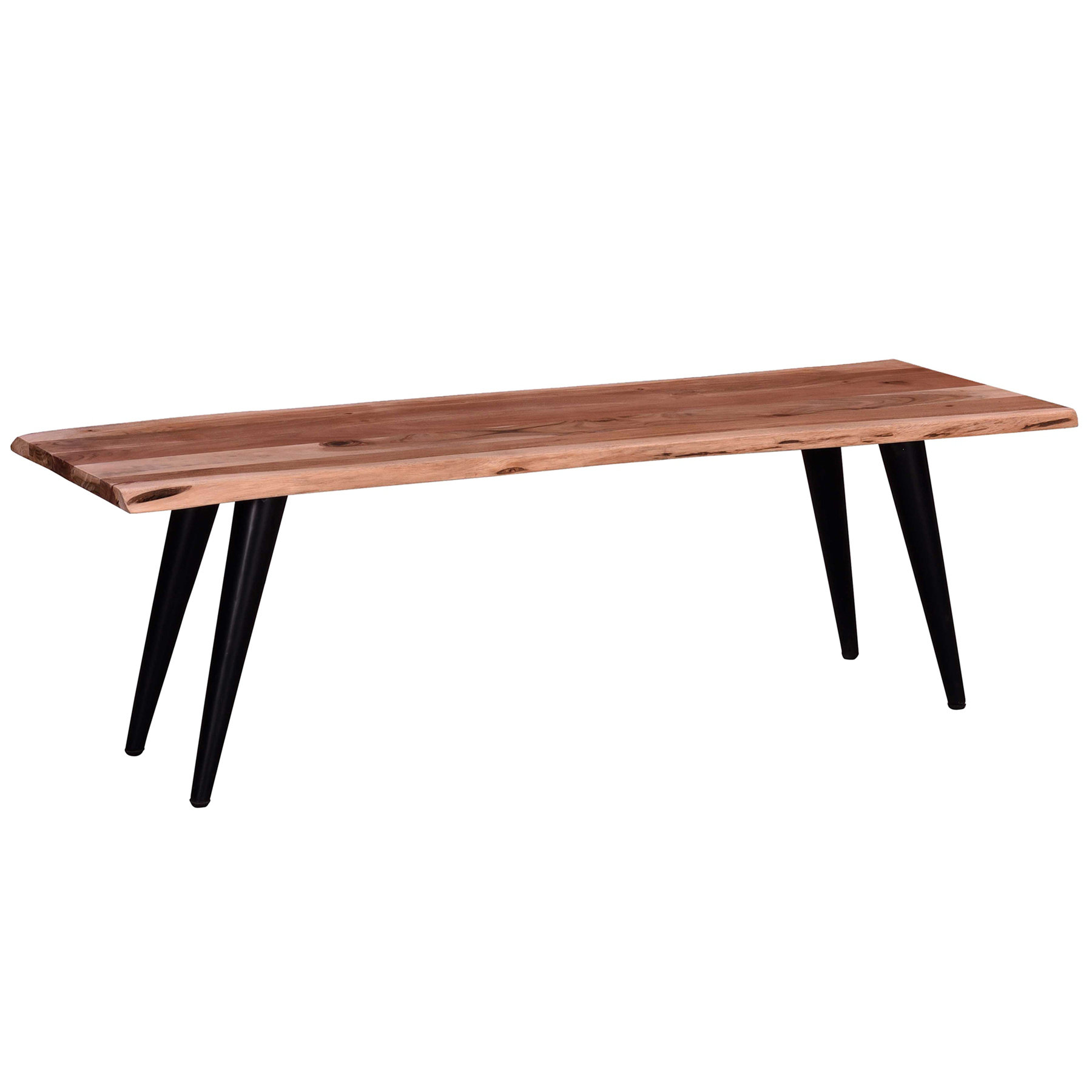 Corrigan Studio® Acacia Wood Dining Bench with Metal Legs | Wayfair