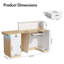 Bureau d'accueil moderne avec éclairage DEL et station de recharge, comptoir spacieux de 62,2 pouces pour bureau moderne.-1409256076-1555786566