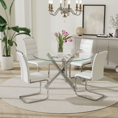 5 - Piece Round Pedestal Dining Set
