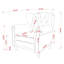 Fauteuil inclinable moderne capitonné avec pieds robustes en bois-1169991593