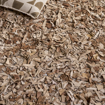 Tapis doré à poils longs Assar