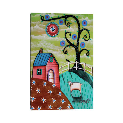 " Pink House " by Karla Gerard Painting Print
