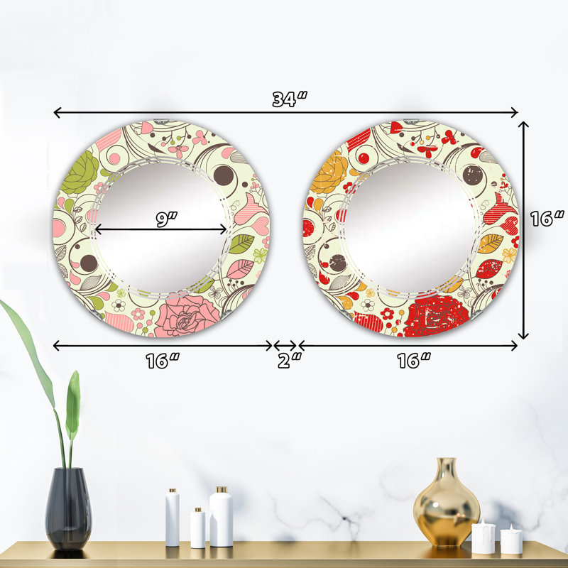Ensemble de 2 miroirs sans cadre
