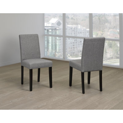 Chaise d'appoint rembourrée en bois massif Genoa