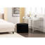 24.91'' Square Footstool With Storage In Black And Boucle Fabric Cover, 24.91" Width-875253657