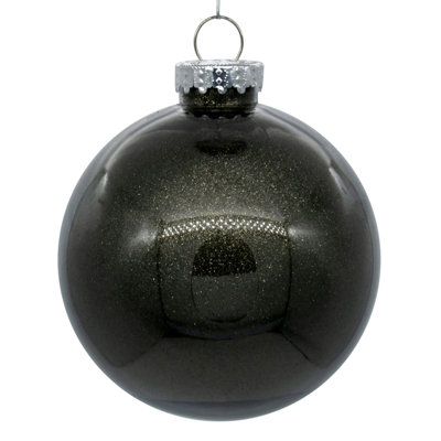 Clear Glitter Interior Ball Ornament