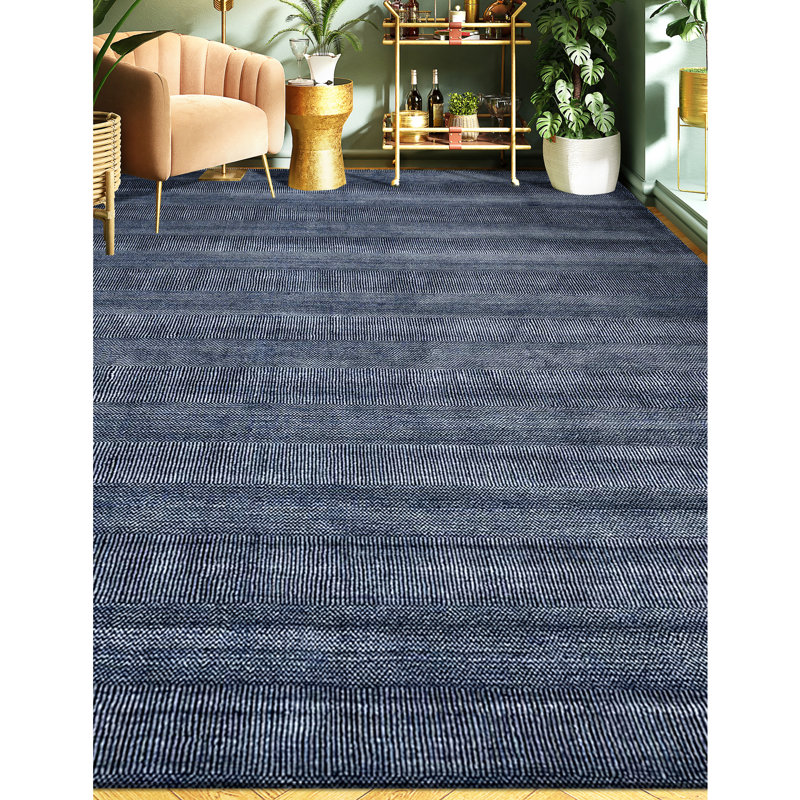 Area Rug in Navy, Rectangle 10' x 14'