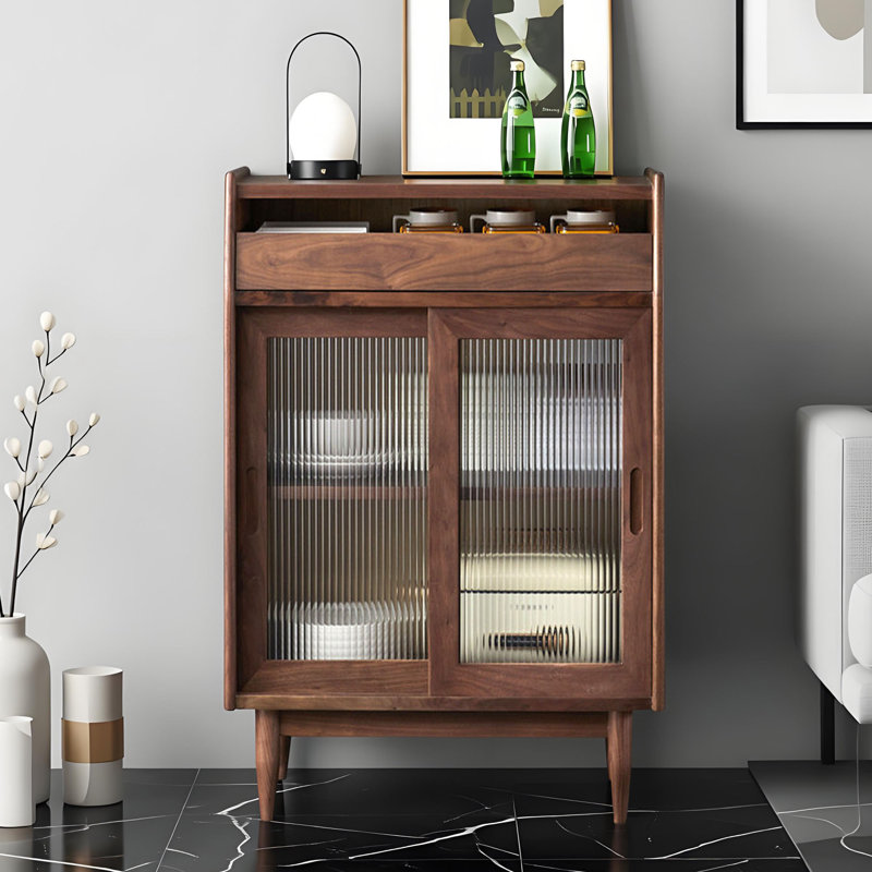 Commode décorative simple et moderne en bois massif, H 37,79 po x l 23,62 po x P 15,74 po