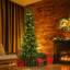 Fraser Hill Farm Carmel Pine Slim Artificial Christmas Tree with Warm White LED Lights-1987959130
