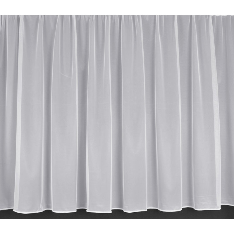 Wymore Sheer Slot Top Curtain Panel, 300 x 160 cm, White