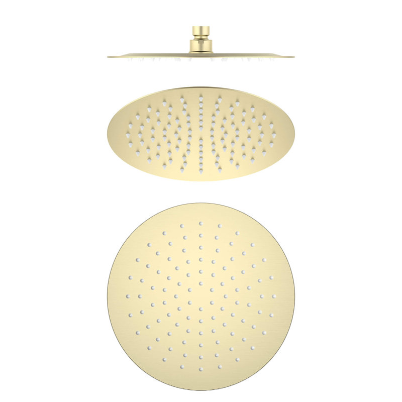 Rain Adjustable Shower Head 1.8 GPM GPM, Brushed Gold