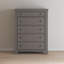 Commode en bois massif à 5 tiroirs de 38 po de large Westgate - entièrement assemblée-58036289