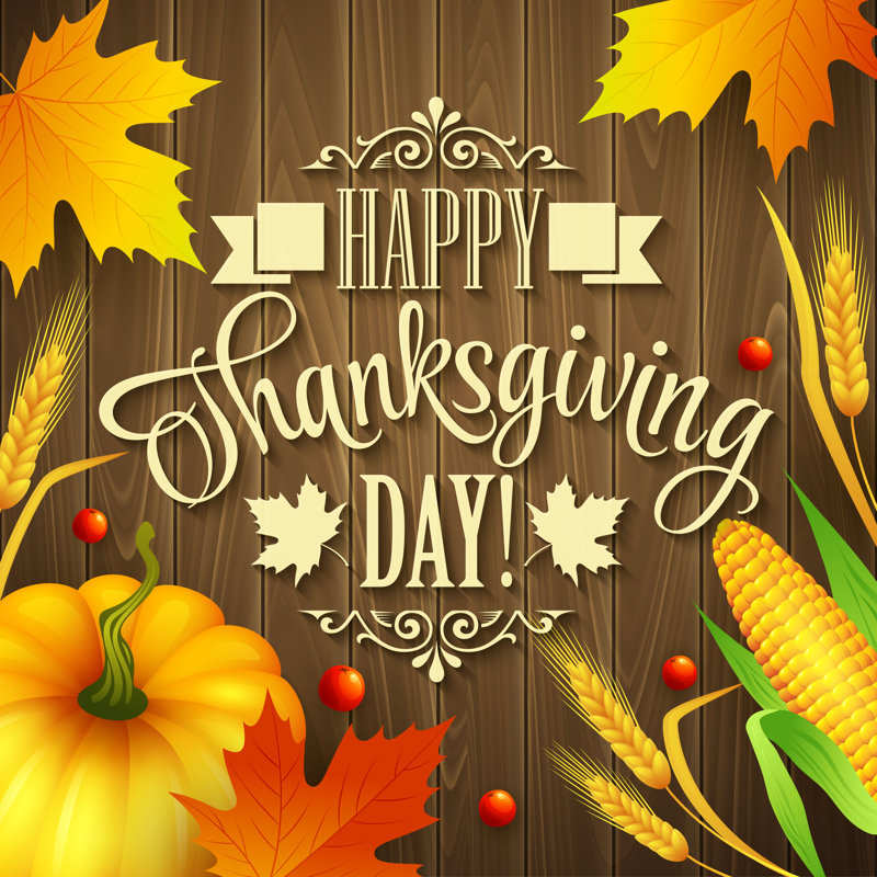 Thanksgiving Greeting Card by Vik_Y - Wrapped Canvas Print, 76cm H x 76cm W