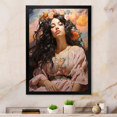 Boho Latina Woman Ethereal Beauty II - Portrait Wall Art Living Room