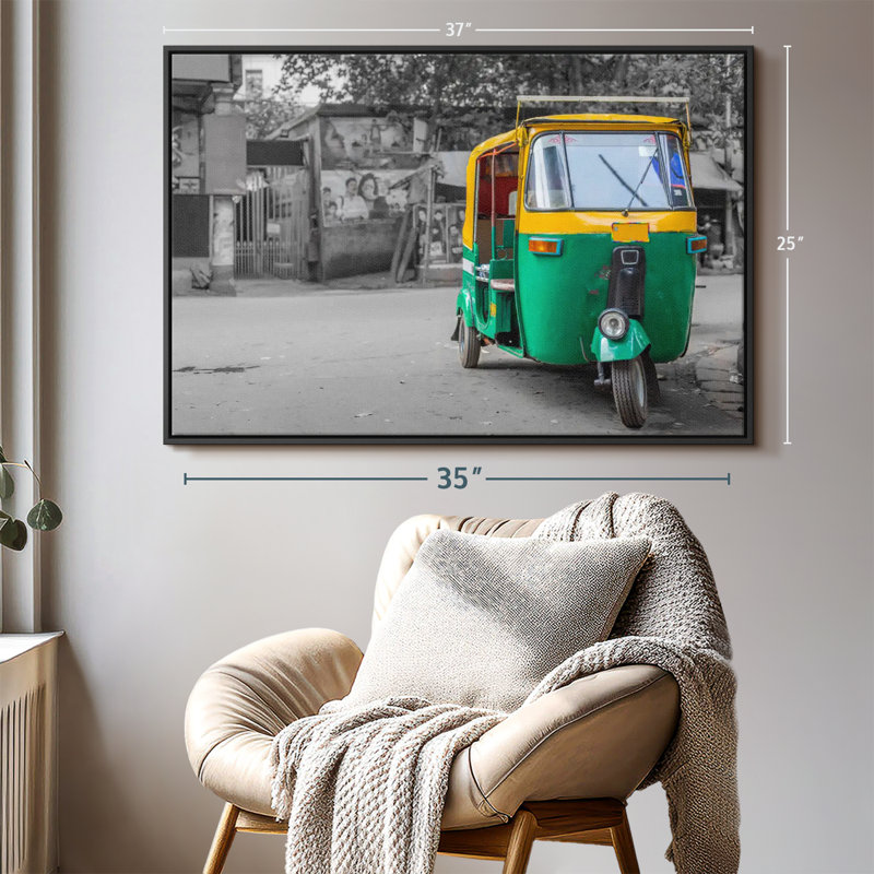 Impression sur toile Indian Rickshaw Pop, H 25 po x l 37 po