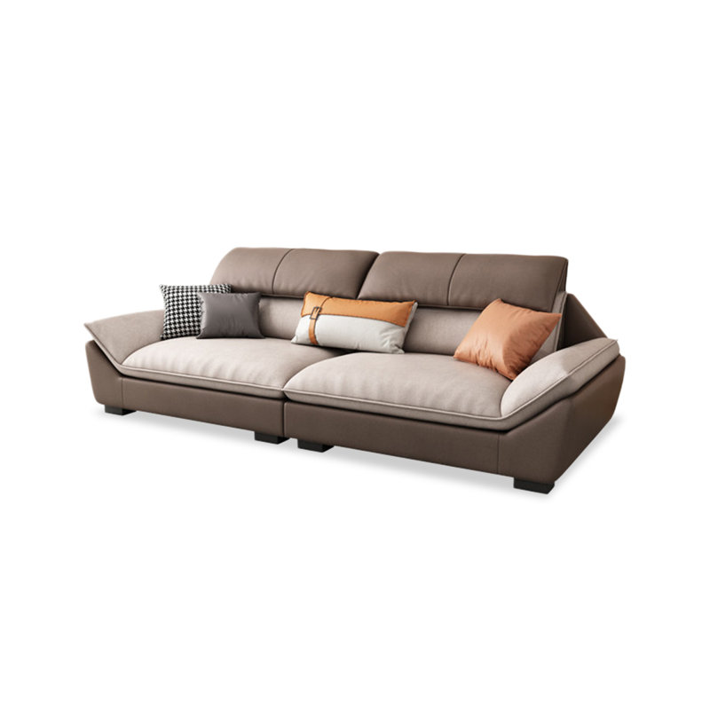 Canapé modulaire kaki en polyester, H 35,43 po x l 86,61 po x P 37,4 po