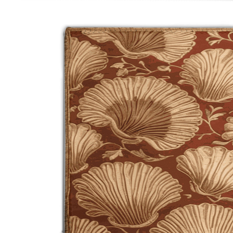 Tapis d'intérieur et d'extérieur brun français, Rectangle 4pi x 6 pi