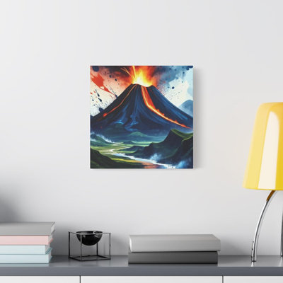 Windy Volcano Land, abstrait, reproduction d'art sur toile