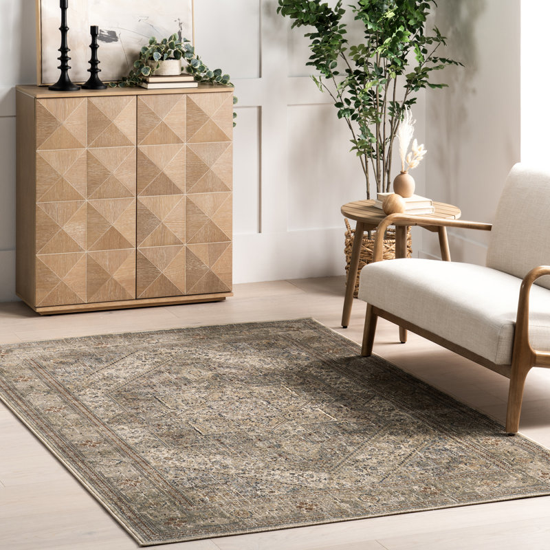 Tapis oriental / persan Aledo, Rectangle 5 pi 3 po x 7 pi 8 po